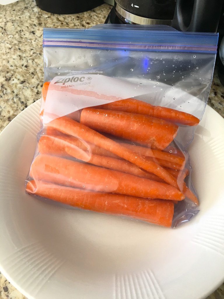 strong girl carrot juice prep