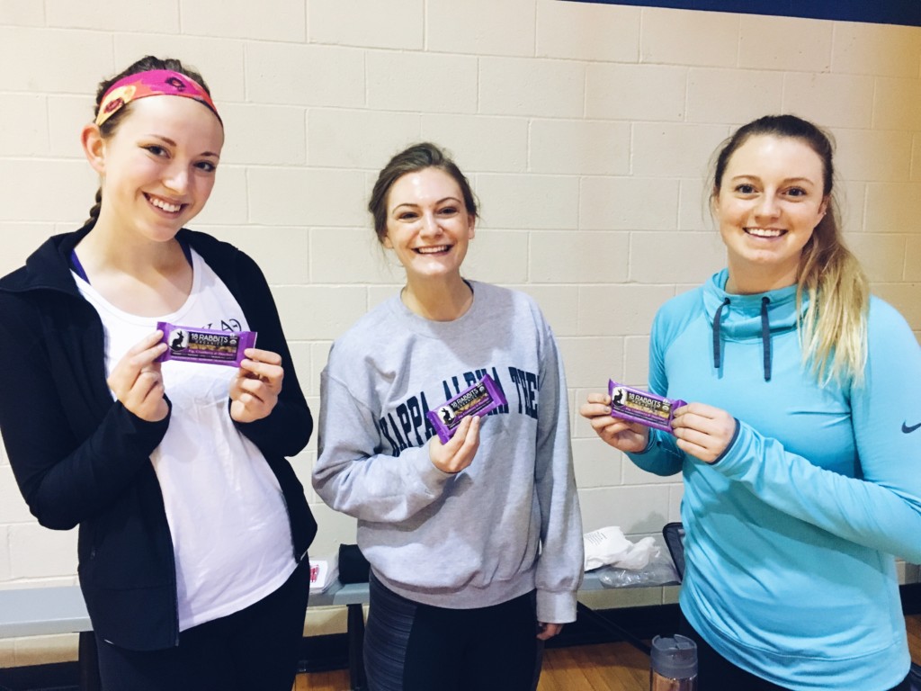 sorority panhellenic sisterhood programming strong girl workshop workout strong movement drake university des moines iowa 18 rabbits granola bars-min