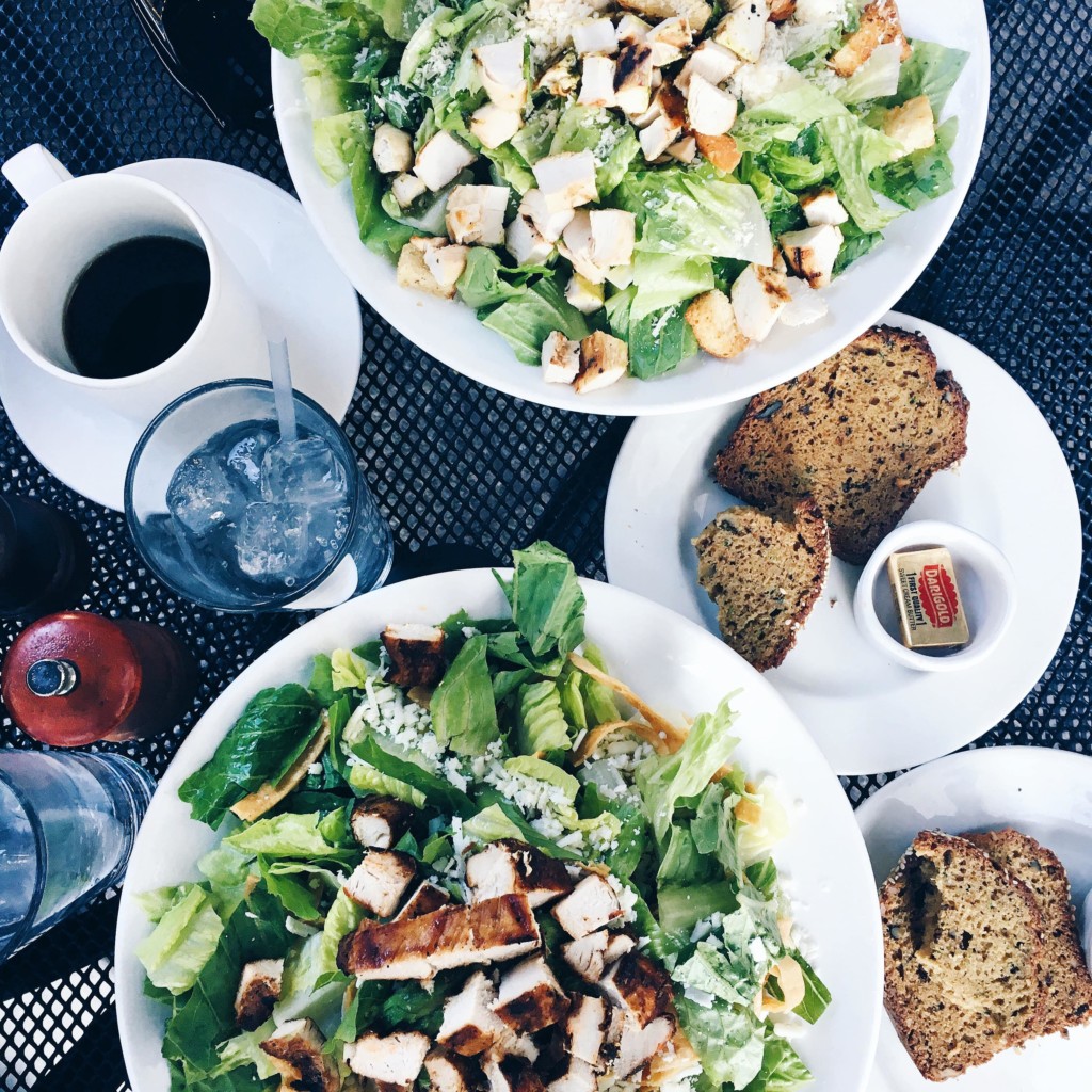 strong girl guide to spin class post workout meal chicken salad coffee catch up sesh date-min