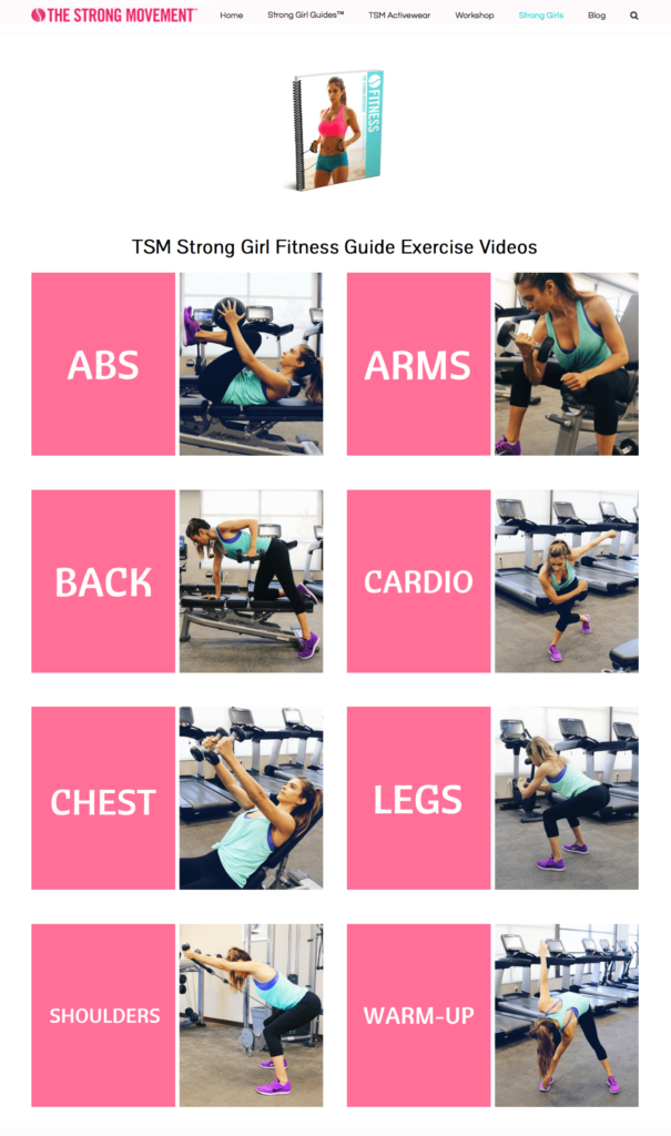 tsm strong girl fitness guide exercise videos strong girl community members