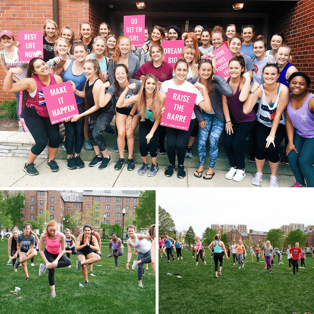 Strong Girl College Tour The Strong Movement Workshop Workout Programming Sorority Sisterhood Event Social Panhellenic Positive Mental Health Wellness Chi Omega Ohio State University Retreat6